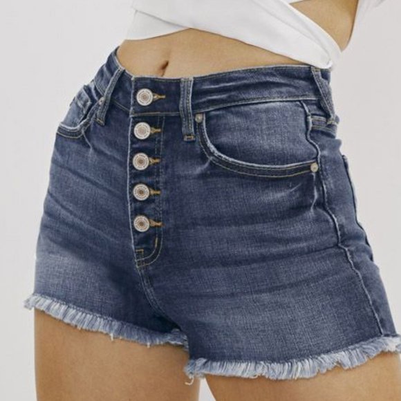 New KanCan High Rise Shorts Button - Picture 7 of 7